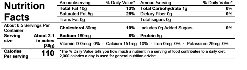 dorothy comeback cow nutrition facts